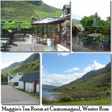Picture of the tea room and scottish gift shop at Camusnagaul - called Maggies Tea Room